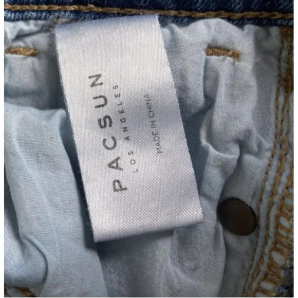 PacSun Denim Jean Bell Bottoms Juniors  90s flare retro style Size 25 - Picture 5 of 9